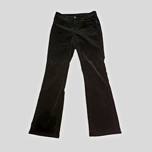 Jones New York Black Velour Front Zip Pants Size 4